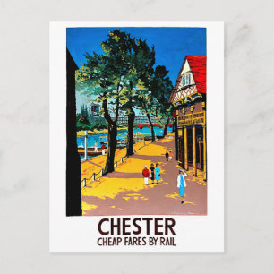 Carte Postale Chester, Angleterre, quai de ville, gare