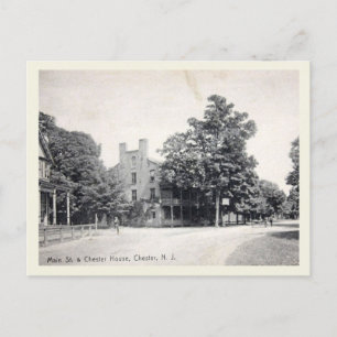 Carte Postale Chester NJ, rue principale, style Vintage