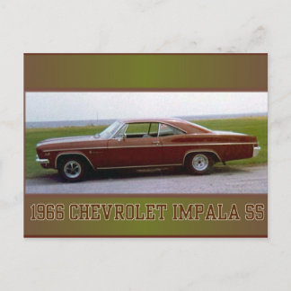 CARTE POSTALE CHEV IMPALA SS 1966