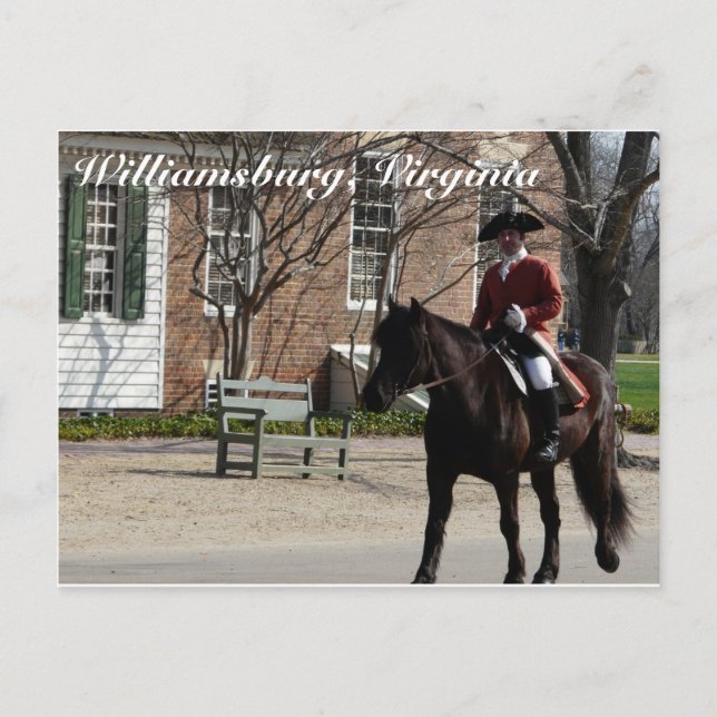 Carte Postale Cheval à cheval en Colonial Williamsburg (Devant)