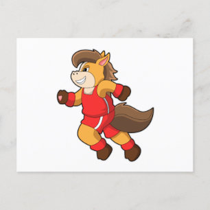 Carte Postale Cheval à la course
