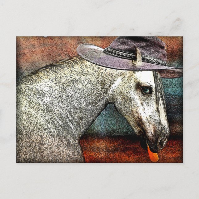 Carte Postale Cheval à la mode (Devant)