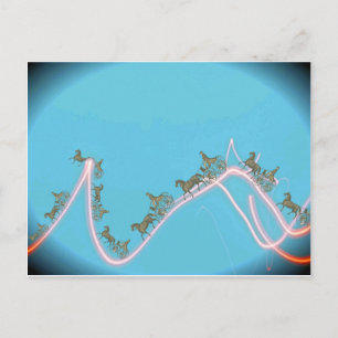 Carte Postale Cheval Antique et Buggy 1870 Voyage d'Imaginaire s