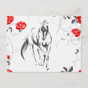Carte postale Cheval baroque