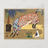 Cheval clown, peinture d'art,