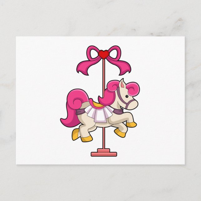 Carte Postale Cheval comme cheval de carrousel.PNG (Devant)