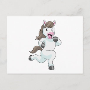 Carte Postale Cheval comme coureur à la course