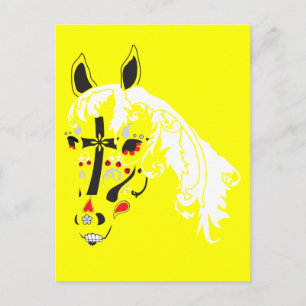 Carte Postale cheval crâne à sucre