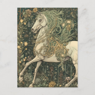 Carte Postale Cheval dans les fleurs