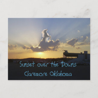 Carte Postale Cheval dans les nuages, Coucher de soleil sur les 