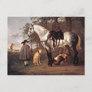 Carte Postale Cheval dans un paysage Aelbert Cuyp