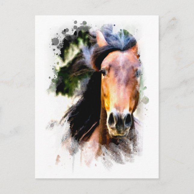 Carte Postale *~* Cheval d'art AR22 Peinture artistique équine (Devant)