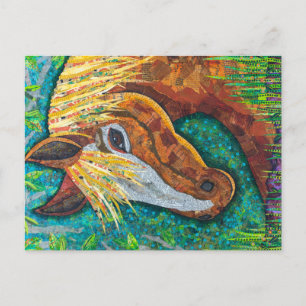 Carte Postale Cheval de châtaignes