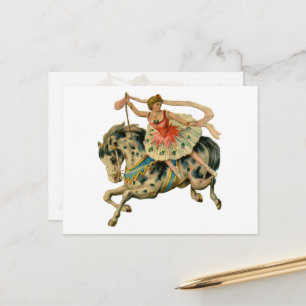 Carte Postale Cheval de cirque et danseur