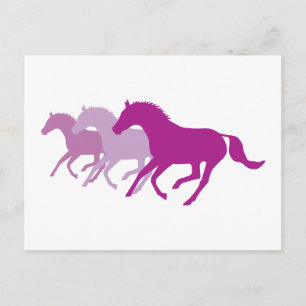 Carte Postale Cheval de course (violet)