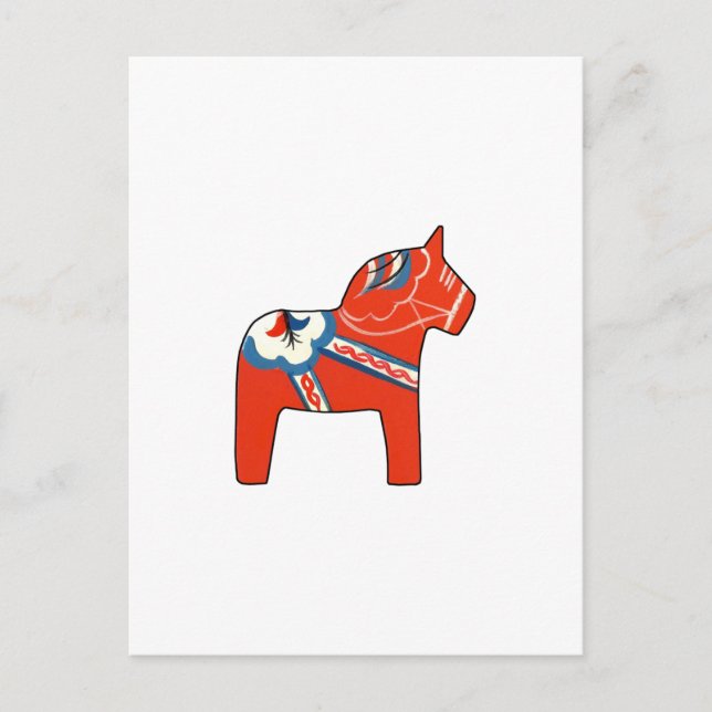 Carte Postale Cheval de Dala (Devant)