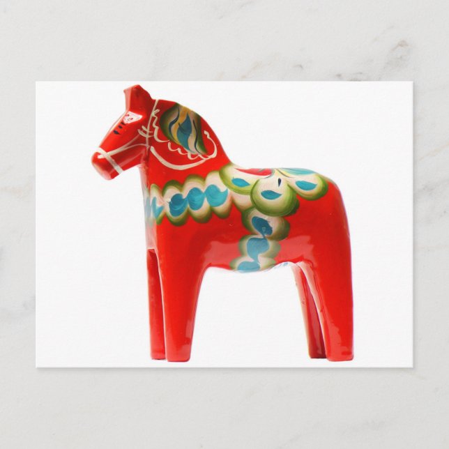 Carte Postale Cheval de Dala Suède (Devant)