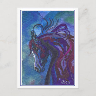 Carte postale Cheval de différentes couleurs