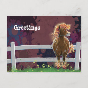 Carte Postale Cheval de Feu