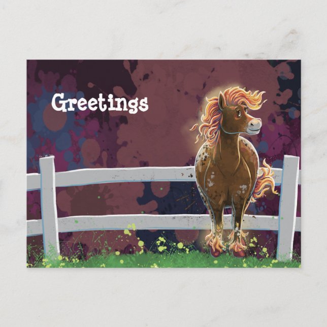 Carte Postale Cheval de Feu (Devant)