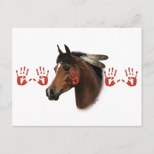 Carte Postale Cheval de guerre