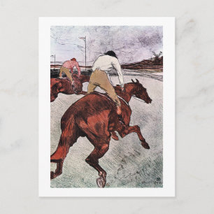 Carte Postale Cheval de Jockey et de Course, Lautrec