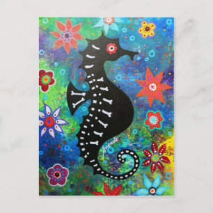 Carte Postale Cheval de mer Dia de los Muertos