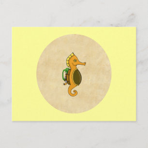 Carte Postale Cheval de mer Steampunk