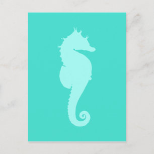 Carte Postale Cheval de mer Turquoise 2