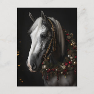 Carte Postale Cheval de Noël