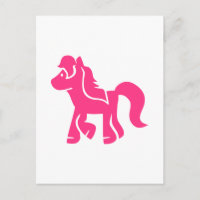Cheval de poney rose