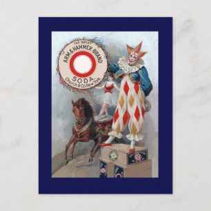 Carte Postale Cheval de poupée clown