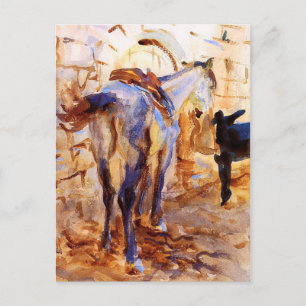 Carte Postale Cheval de selle, Palestine par John Singer Sargent