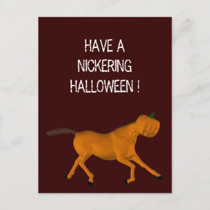 Carte Postale Cheval d'Halloween Galopping