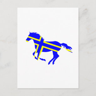 Carte Postale Cheval Drapeau