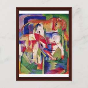 Carte Postale Cheval Eléphant Vache Hiver Par Marc Franz