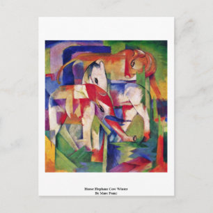 Carte Postale Cheval Eléphant Vache Hiver Par Marc Franz