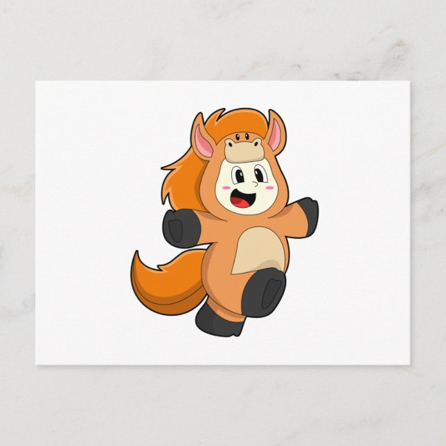 Carte Postale Cheval en costume (Devant)