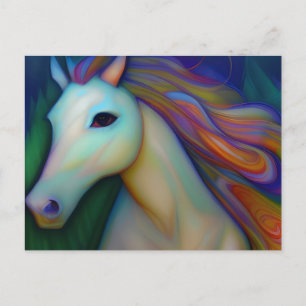 Carte Postale Cheval en verre tendu