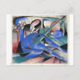 Carte Postale Cheval endormi par Franz Marc