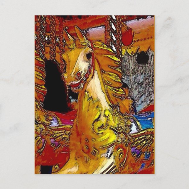 Carte Postale Cheval Fairground (Devant)