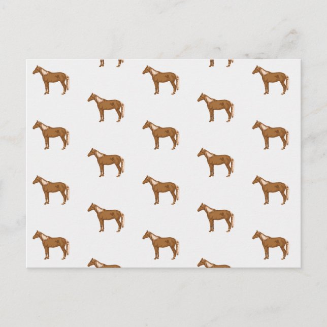 Carte Postale Cheval Haflinger Cheval Equestre Peinture Animaux  (Devant)