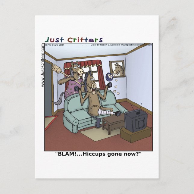 Carte Postale Cheval Hiccups (Devant)