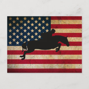 Carte postale Cheval Jumper USA