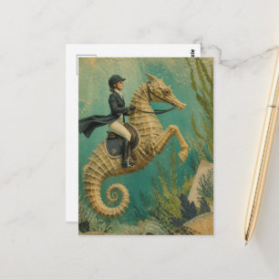 Carte Postale Cheval Marin Équestre
