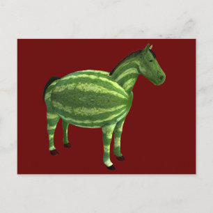 Carte Postale Cheval national de la journée de la pastèque