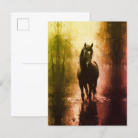 Cheval Noir Mystique – Équitation Fantasy Sombre