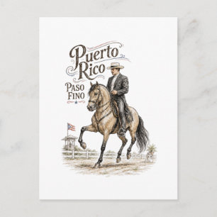 Carte Postale Cheval Paso Fino Porto Rico