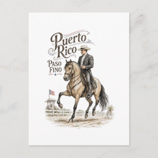 Carte Postale Cheval Paso Fino Porto Rico