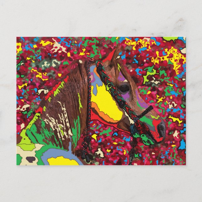 Carte Postale cheval Portrait 7 (Devant)